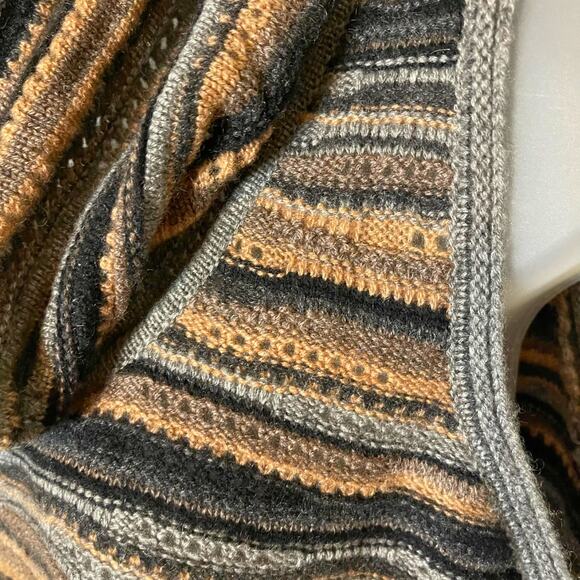 Neiman Marcus Womens Cowl Neck Striped Sweater Dress 100% Cashmere | Size Large - Picture 3 of 5